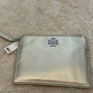 Tory Burch Gold Wristlet Clutch